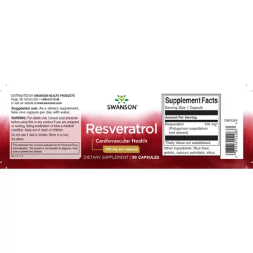 Swanson Resveratrol 100mg/kapszula 30db